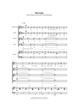 page one of Michelle (SATB Choir)