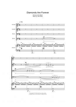 page one of Diamonds Are Forever (TTBB Choir)