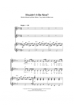 page one of Wouldn't It Be Nice (2-Part Choir)