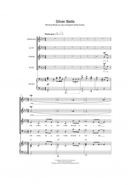 page one of Silver Bells (SATB Choir)