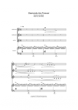 page one of Diamonds Are Forever (SSA Choir)