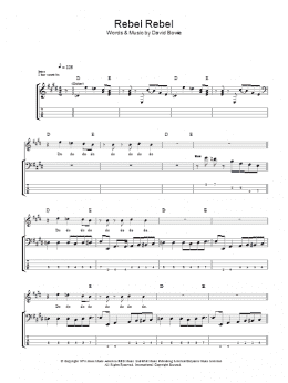 page one of Rebel Rebel (Bass Guitar Tab)