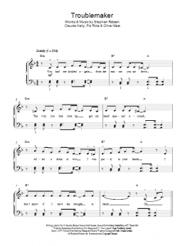 page one of Troublemaker (Easy Piano)