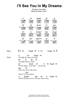 page one of I'll See You In My Dreams (Guitar Chords/Lyrics)