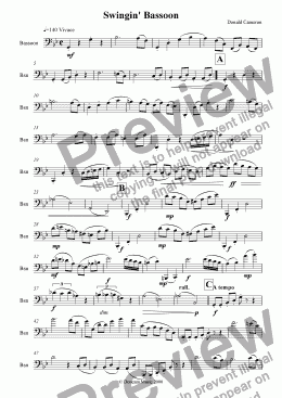 page one of Swingin' Bassoon