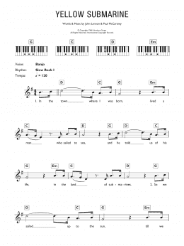 page one of Yellow Submarine (Keyboard (Abridged))