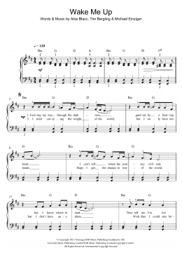 page one of Wake Me Up (Easy Piano)