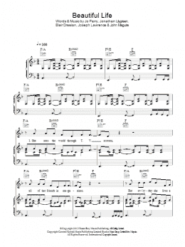 page one of Beautiful Life (Piano, Vocal & Guitar Chords)