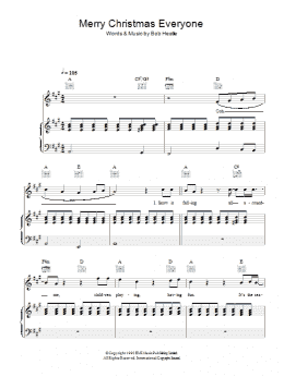 page one of Merry Christmas Everyone (Piano, Vocal & Guitar Chords)