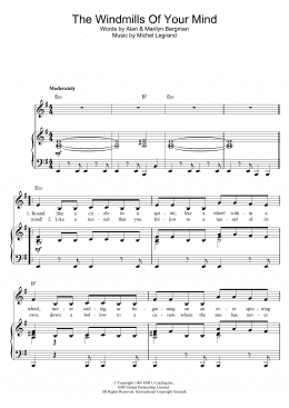 page one of The Windmills Of Your Mind (Piano, Vocal & Guitar Chords (Right-Hand Melody))