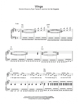 page one of Wings (Piano, Vocal & Guitar Chords)