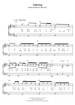 page one of Vienna (Piano & Vocal)