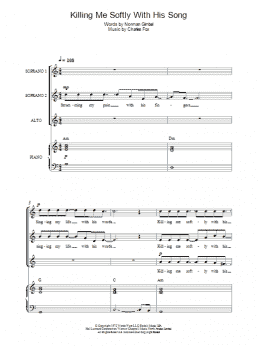 page one of Killing Me Softly With His Song (Choir)