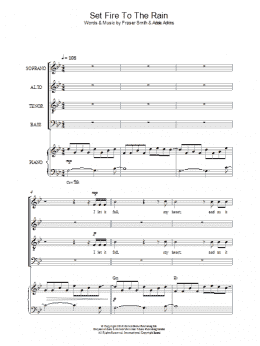 page one of Set Fire To The Rain (Choir)