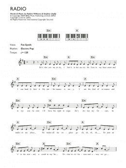 page one of Radio (Piano Chords/Lyrics)