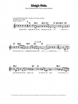 page one of Sleigh Ride (Piano Chords/Lyrics)