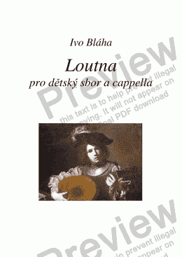 page one of LOUTNA (Lute) pro dětský sbor a cappella (Czech words)