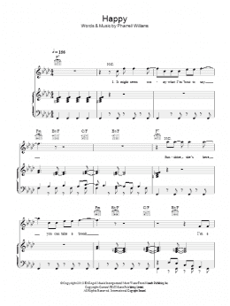 page one of Happy (Piano, Vocal & Guitar Chords)