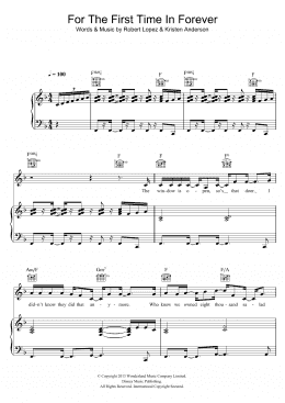 page one of For The First Time In Forever (from Frozen) (Piano, Vocal & Guitar Chords)