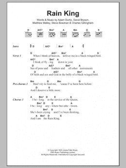 page one of Rain King (Guitar Chords/Lyrics)