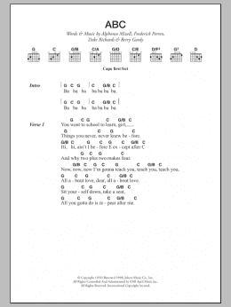 page one of ABC (Guitar Chords/Lyrics)