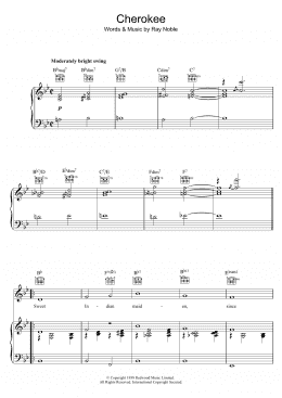 page one of Cherokee (Piano, Vocal & Guitar Chords)