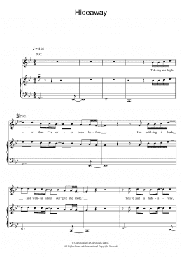 page one of Hideaway (Piano, Vocal & Guitar Chords)