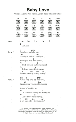 page one of Baby Love (Guitar Chords/Lyrics)