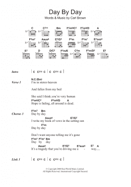 page one of Day By Day (Guitar Chords/Lyrics)