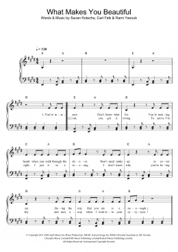 page one of What Makes You Beautiful (Easy Piano)