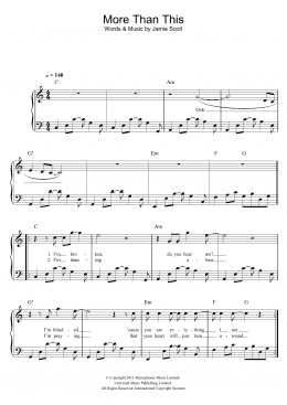 page one of More Than This (Easy Piano)