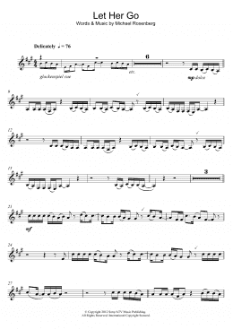 page one of Let Her Go (Clarinet Solo)