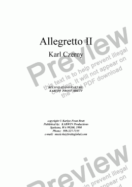 page one of Allegretto II