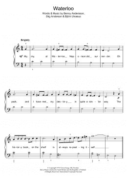 page one of Waterloo (Easy Piano)