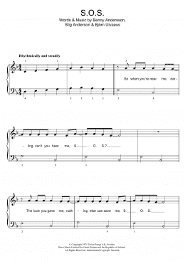 page one of S.O.S. (Easy Piano)