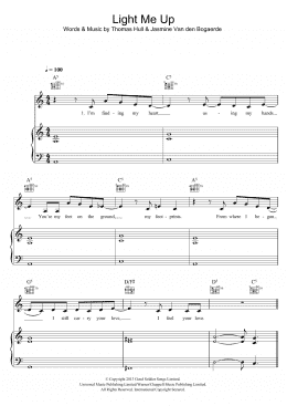 page one of Light Me Up (Piano, Vocal & Guitar Chords)