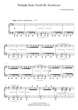 page one of Prelude From North By Northwest (Piano Solo)