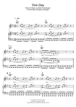 page one of One Day (Piano, Vocal & Guitar Chords)