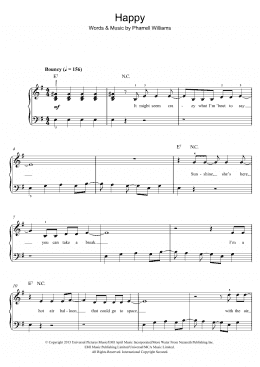 page one of Happy (Easy Piano)