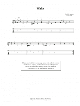 page one of Waltz (Easy Guitar)