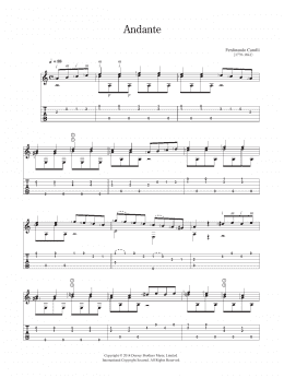 page one of Andante (Easy Guitar)