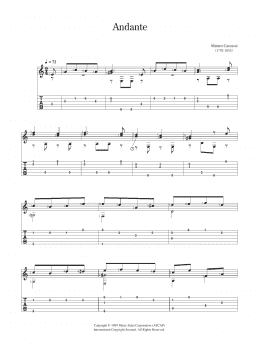 page one of Andante (Easy Guitar)