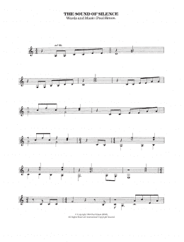 page one of The Sound Of Silence (Easy Guitar)