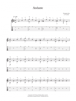 page one of Andante (Solo Guitar)