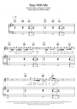 page one of Stay With Me (Piano, Vocal & Guitar Chords)