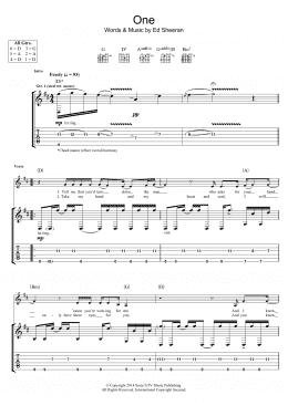 page one of One (Guitar Tab)