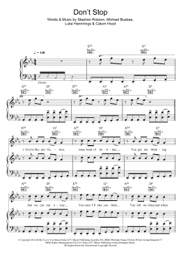 page one of Don't Stop (Piano, Vocal & Guitar Chords)