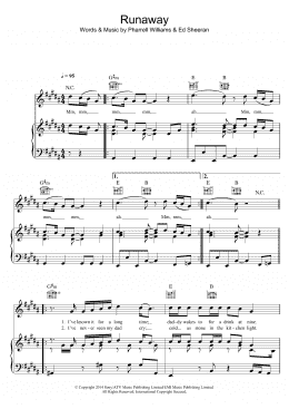 page one of Runaway (Piano, Vocal & Guitar Chords)