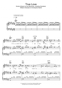 page one of True Love (Piano, Vocal & Guitar Chords)