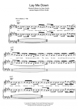 page one of Lay Me Down (Piano, Vocal & Guitar Chords (Right-Hand Melody))